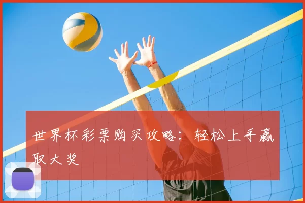世界杯彩票购买攻略：轻松上手赢取大奖